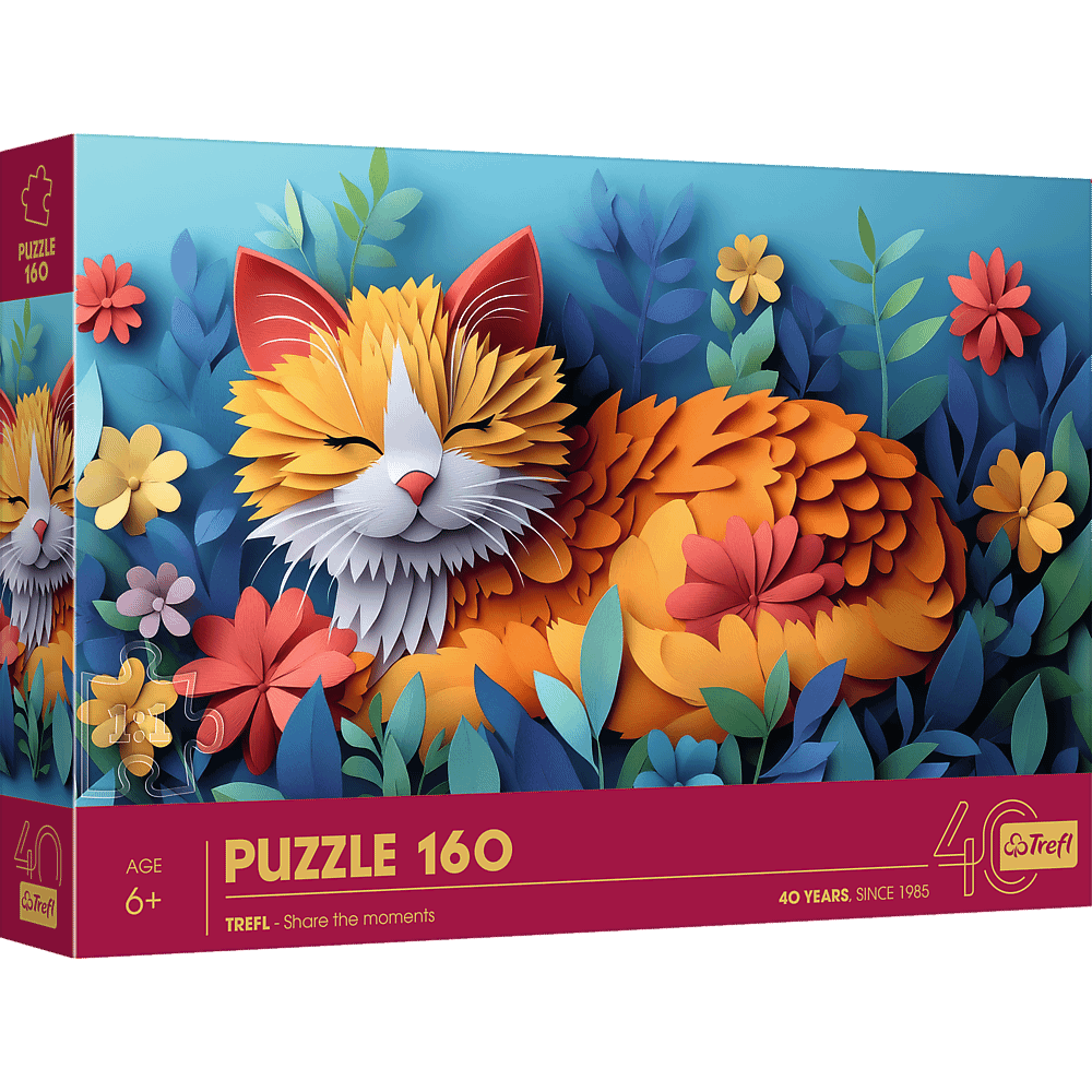 Trefl 40 Éves Jubileum – Papírművészet: Kiscica Trefl 160 darabos kirakó puzzle (TR - 40049) - puzzlegarden