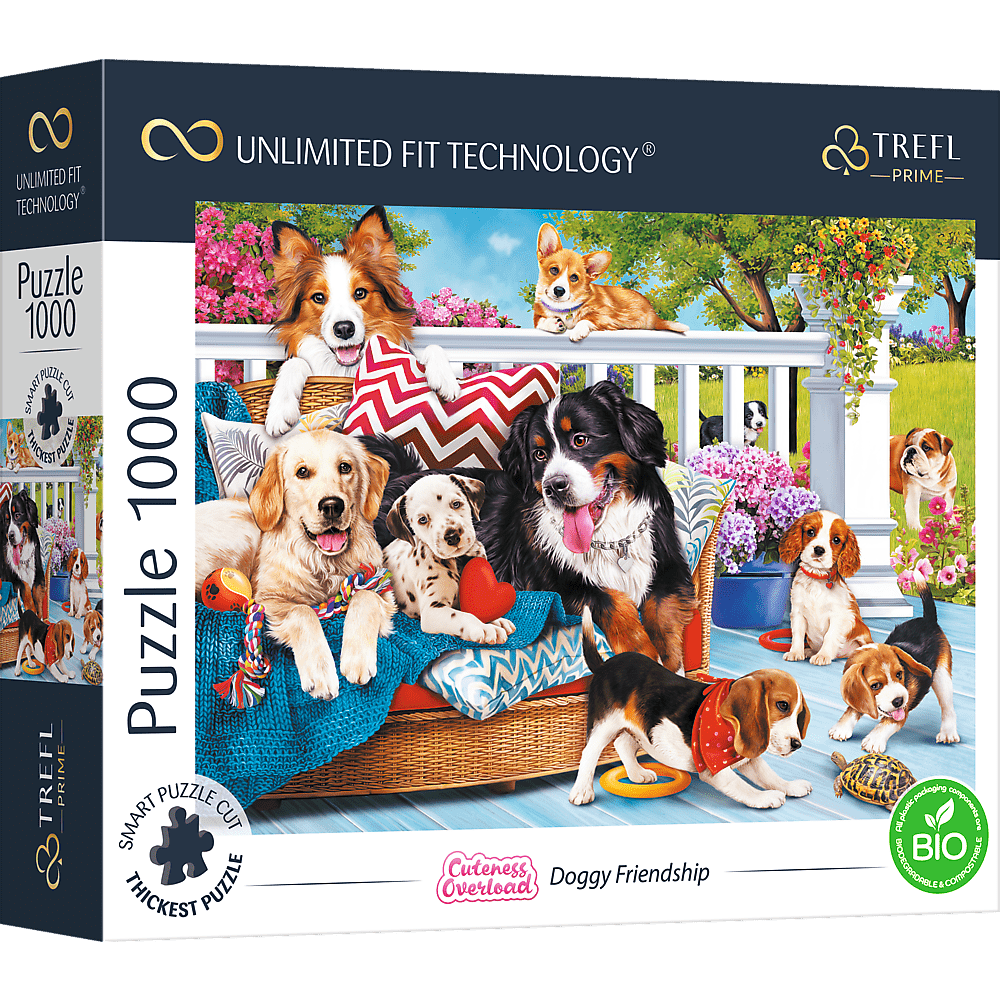 Túlcsorduló Cukiság: Kutyabarátok Trefl Prime 1000 darabos kirakó puzzle (TR - 10698) - puzzlegarden