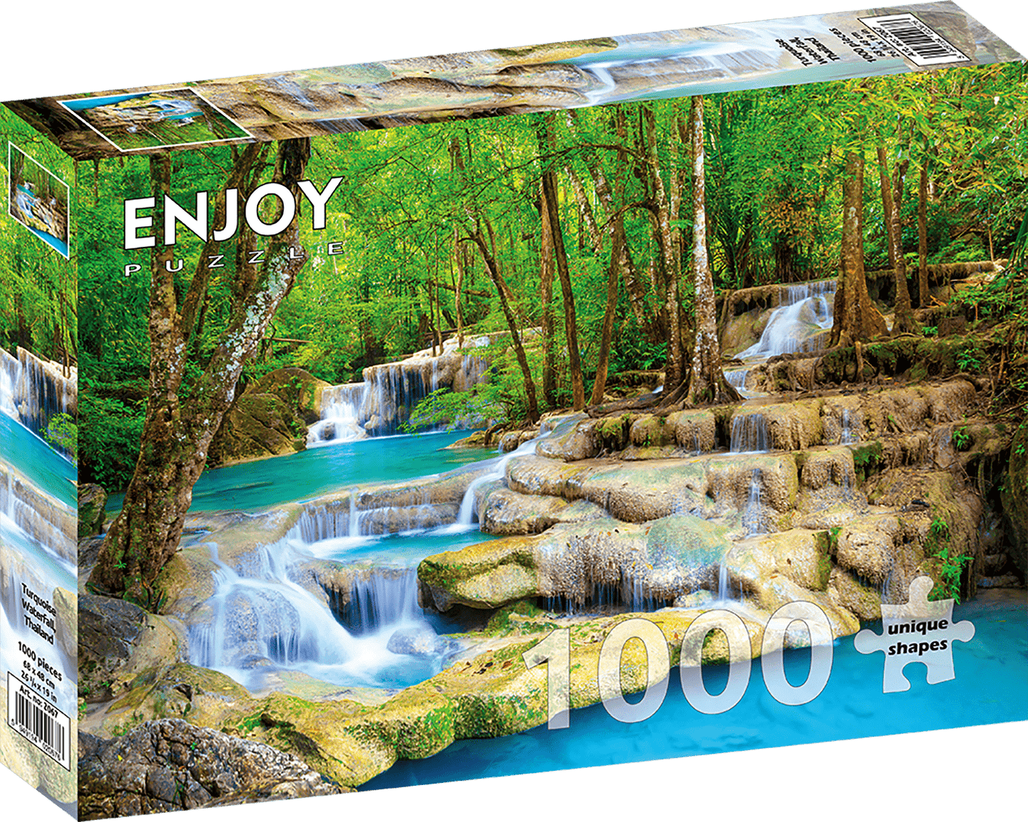 Türkíz Vízesés, Thaiföld Enjoy 1000 darabos kirakó puzzle (EN - 2067) - puzzlegarden