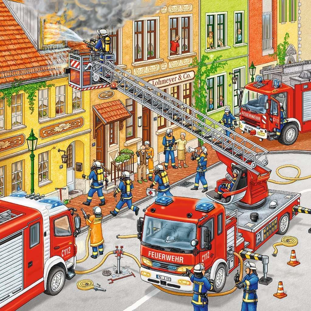 Tűzoltók Akcióban - 3x49 Ravensburger 49 darabos kirakó puzzle (RA - 09401) - puzzlegarden