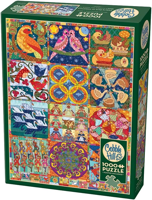 Twelve Days of Christmas Takaró Cobble Hill 1000 darabos kirakó puzzle (CH - 40049) - puzzlegarden