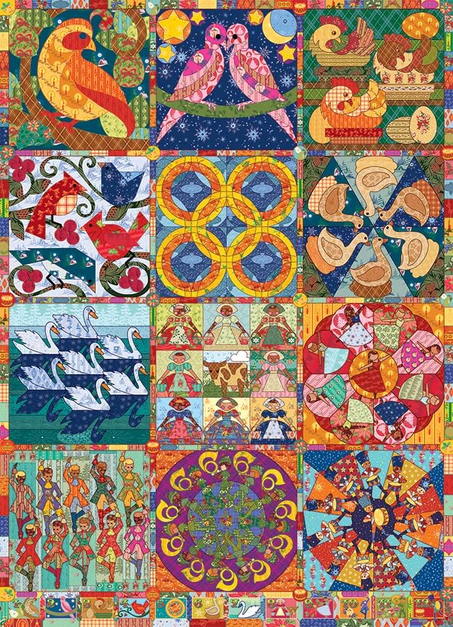 Twelve Days of Christmas Takaró Cobble Hill 1000 darabos kirakó puzzle (CH - 40049) - puzzlegarden