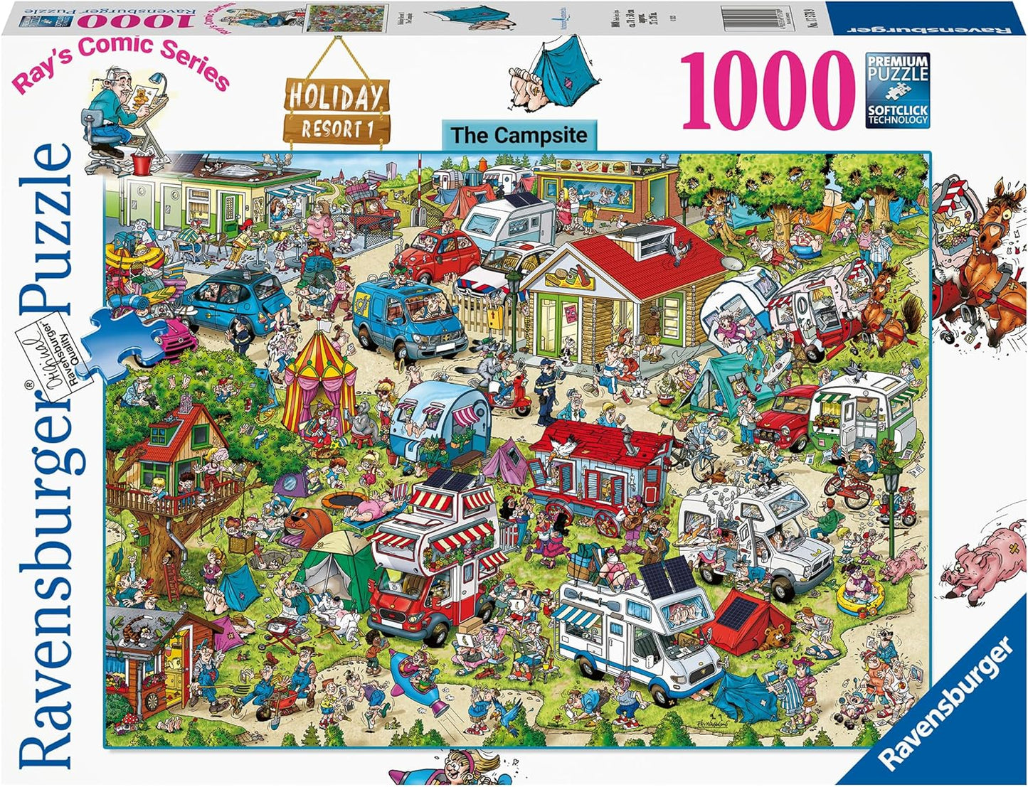 Üdülő helyek 1. - A Kemping Ravensburger 1000 darabos kirakó puzzle (RA - 17578) - puzzlegarden