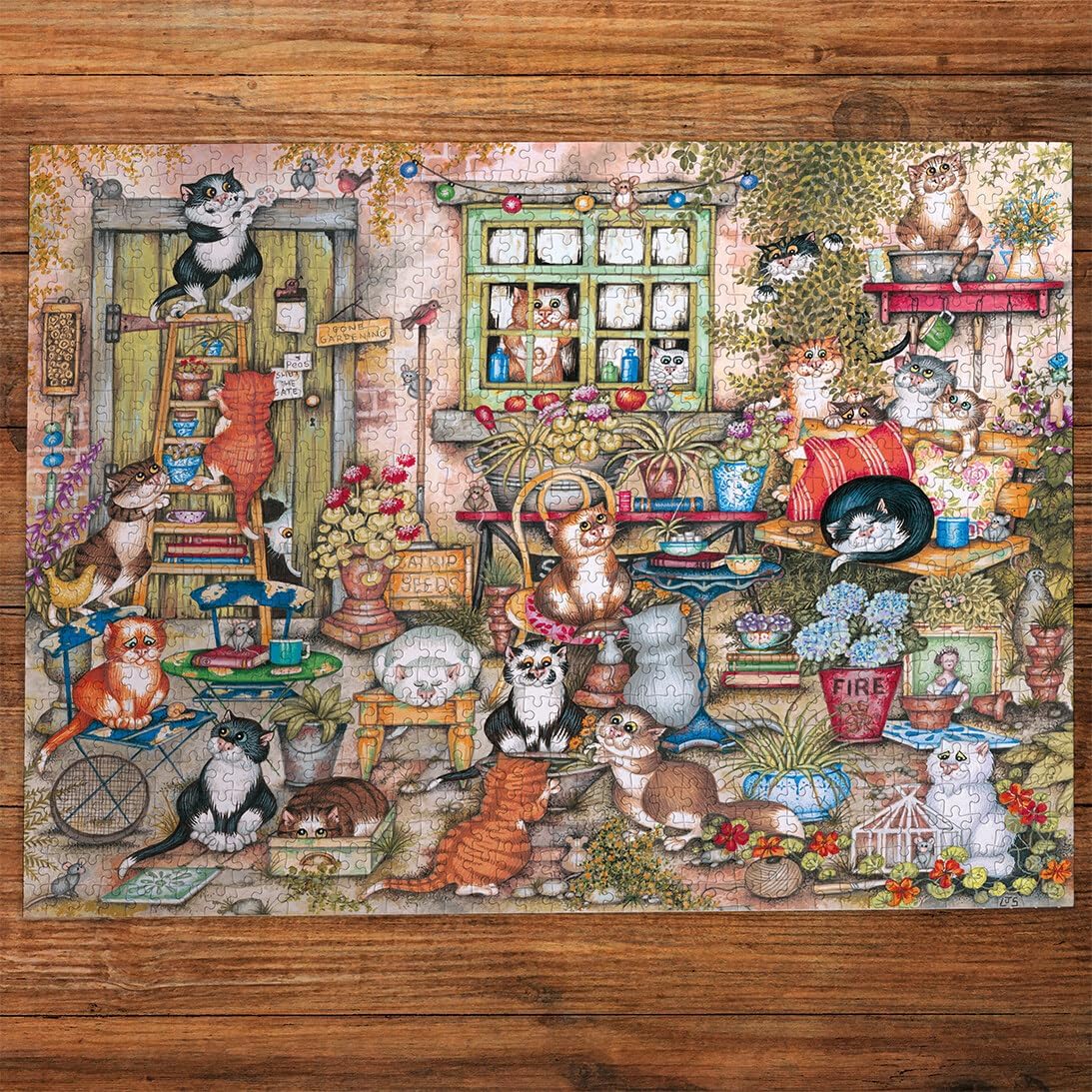 Udvari cicák Gibsons 1000 darabos kirakó puzzle (G - G6428) - puzzlegarden