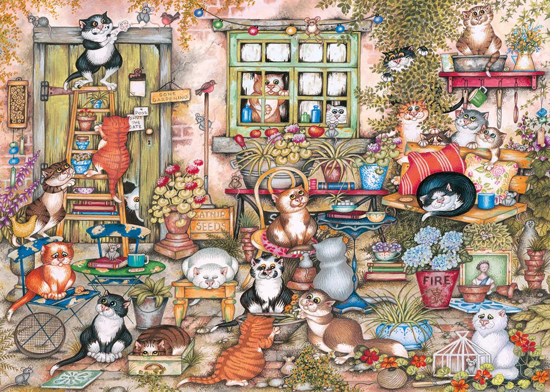 Udvari cicák Gibsons 1000 darabos kirakó puzzle (G - G6428) - puzzlegarden