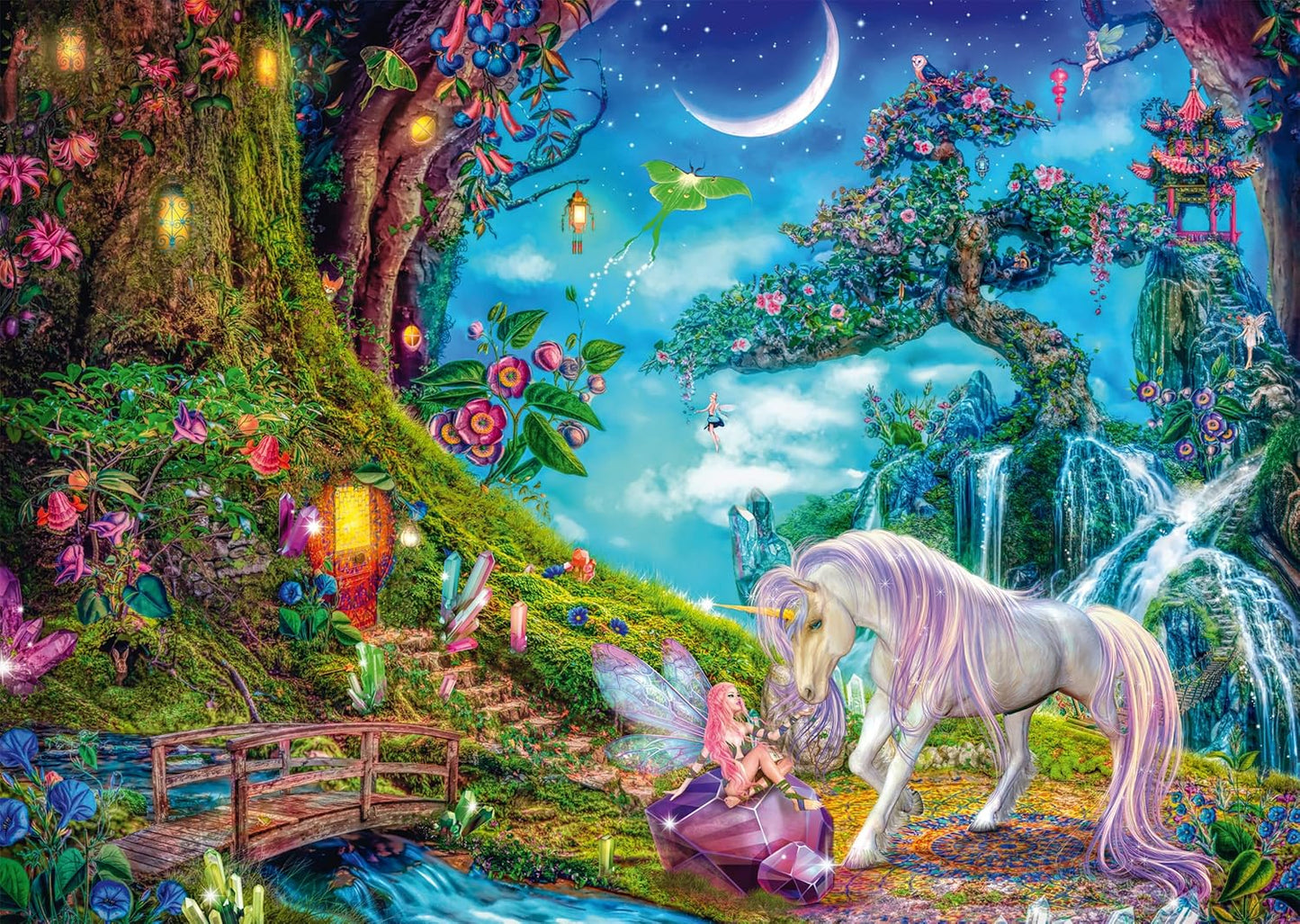 Unikornis és Tündér az égig érő fák között Schmidt Spiele 1000 darabos kirakó puzzle (SCH - 59790) - puzzlegarden