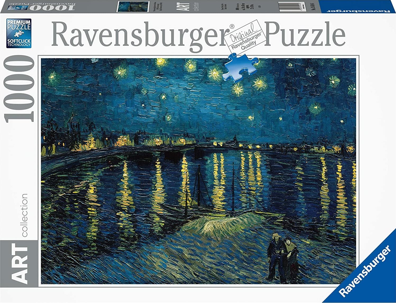 Van Gogh - Csillagos éjszaka a Rhône felett Ravensburger 1000 darabos kirakó puzzle (RA - 15614) - puzzlegarden