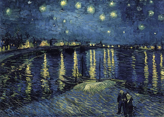 Van Gogh - Csillagos éjszaka a Rhône felett Ravensburger 1000 darabos kirakó puzzle (RA - 15614) - puzzlegarden