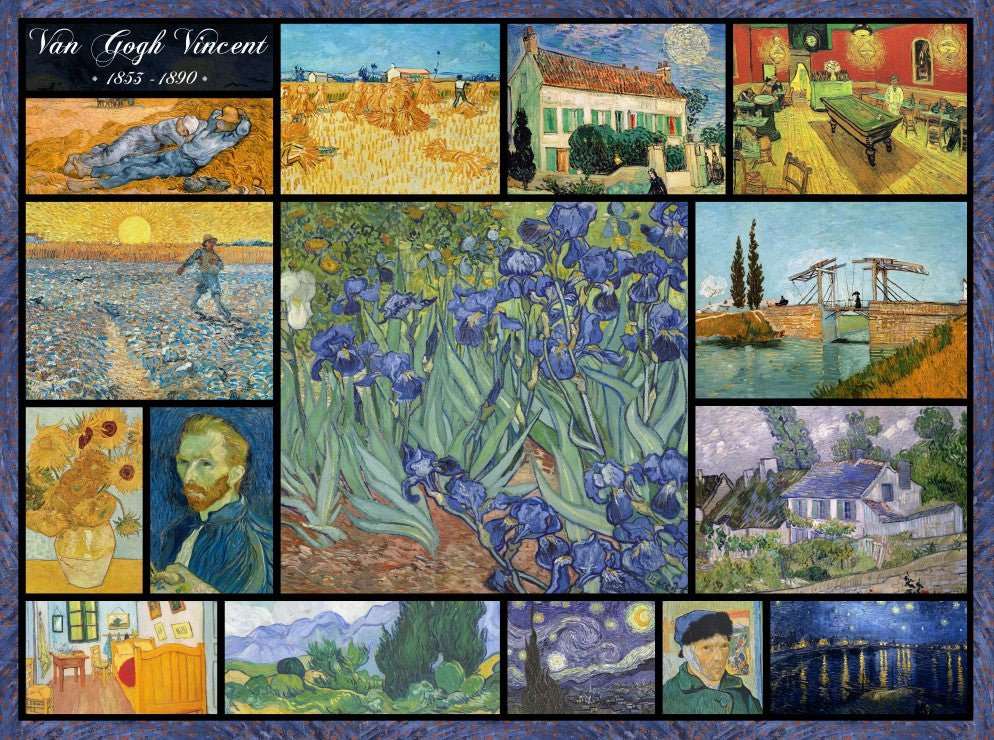 Van Gogh - Kollázs Grafika 2000 darabos kirakó puzzle (GR - F - 30069) - puzzlegarden