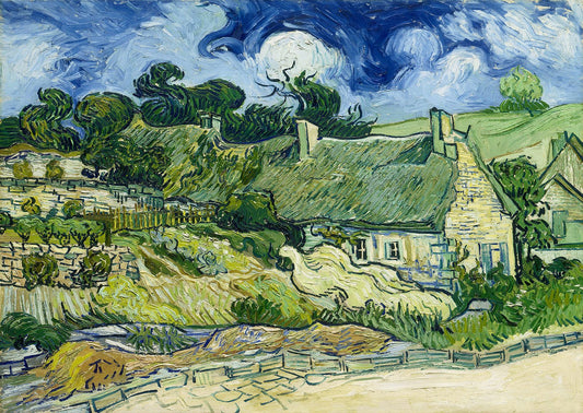 Van Gogh - Nádfedeles házak Cordeville - ben Enjoy 1000 darabos kirakó puzzle (EN - 1173) - puzzlegarden