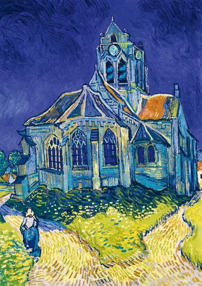 Van Gogh - Templom Auvers - ben Bluebird 1000 darabos kirakó puzzle (BB - 60089) - puzzlegarden