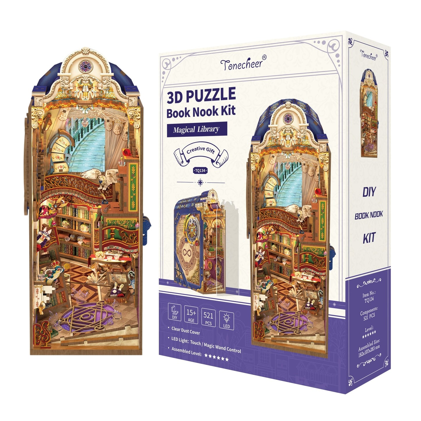 Varázslatos Könyvtár Könyvkuckó Tonecheer 521 darabos kirakó puzzle (TO - TQ134) - puzzlegarden