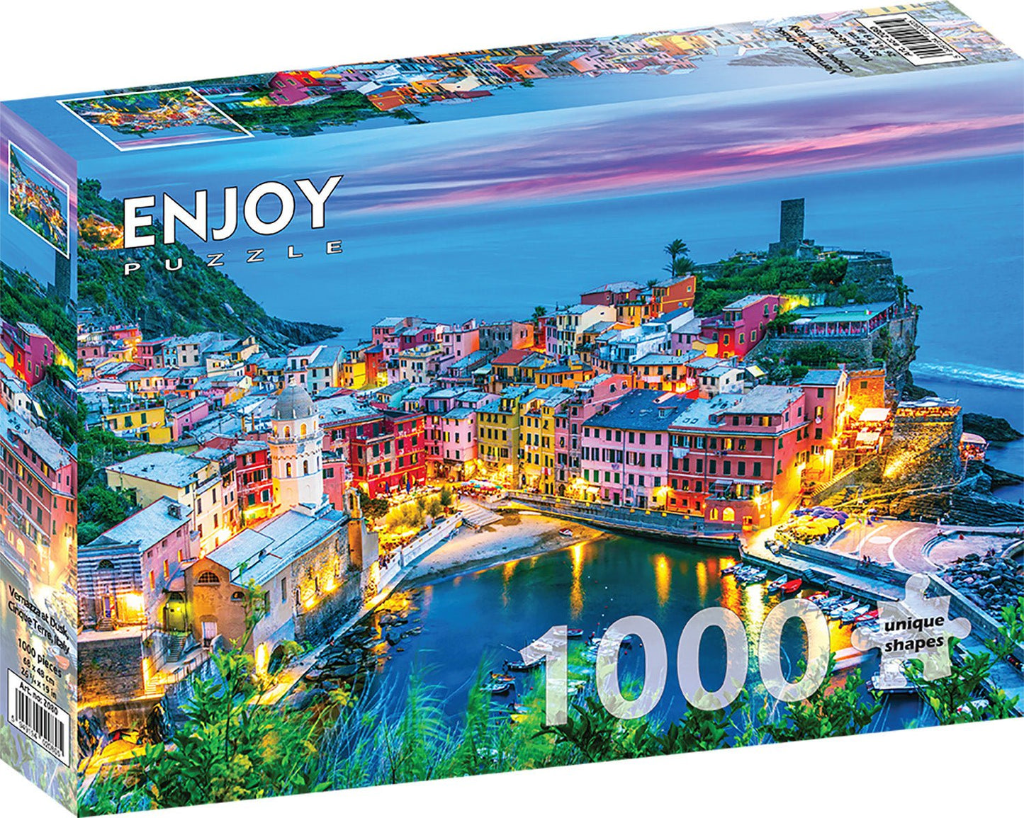 Vernazza alkonyatkor, Dolomitok, Olaszország Enjoy 1000 darabos kirakó puzzle (EN - 2080) - puzzlegarden