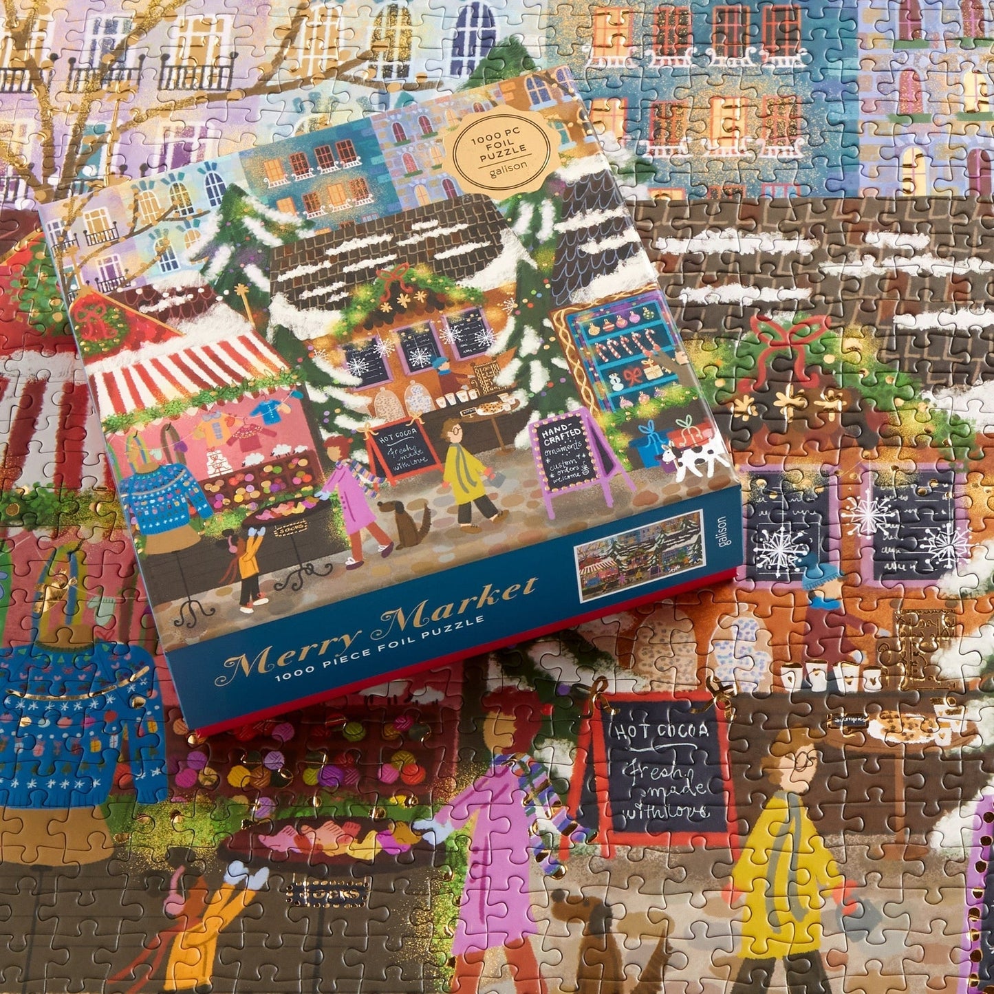 Vidám piac - aranyfóliás! Galison 500 darabos kirakó puzzle (GA - 9780735383128) - puzzlegarden