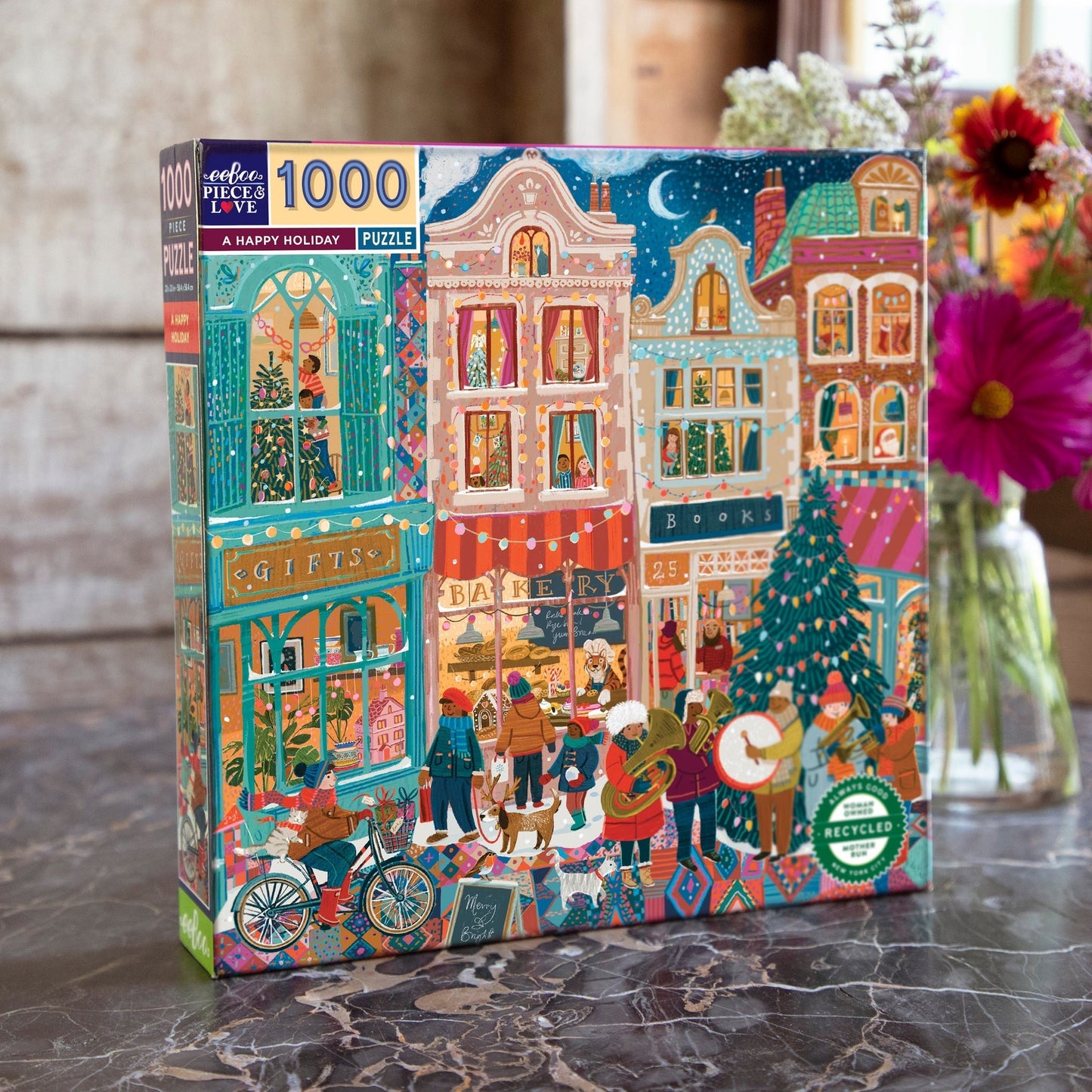 Vidám Ünnepek Eeboo 1000 darabos kirakó puzzle (EB - PZTHOD) - puzzlegarden