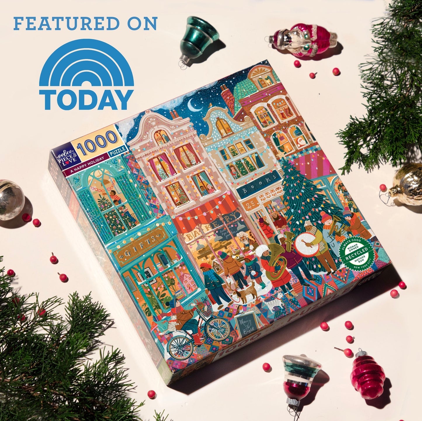 Vidám Ünnepek Eeboo 1000 darabos kirakó puzzle (EB - PZTHOD) - puzzlegarden