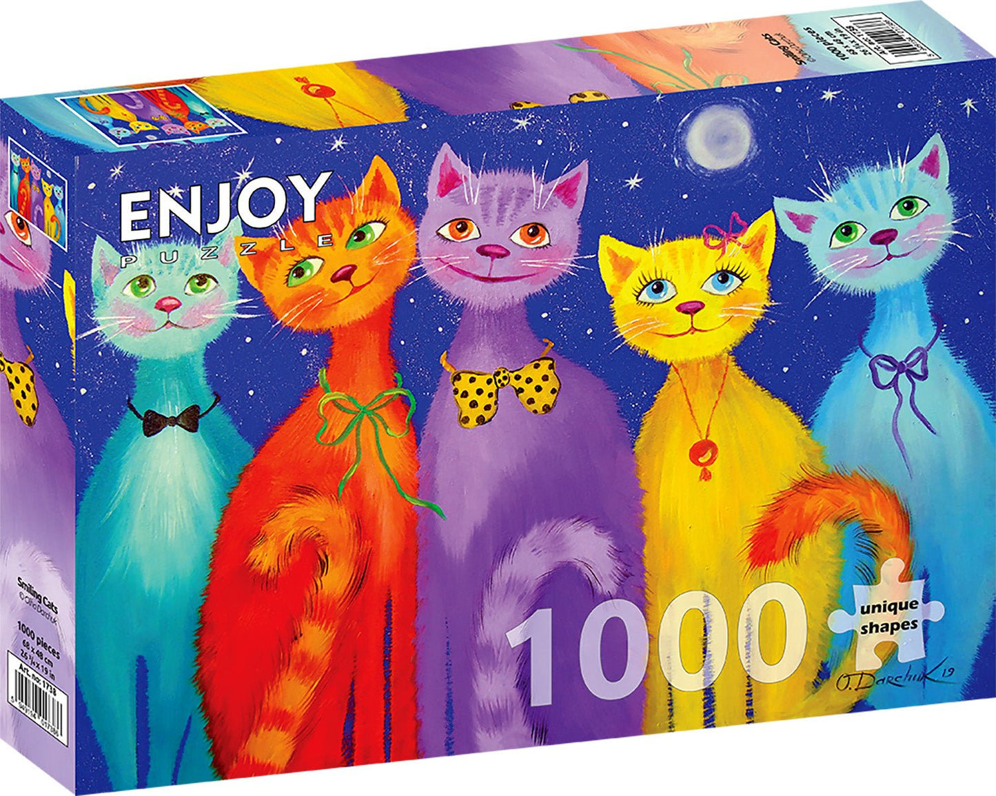 Vigyorgó Macskák Enjoy 1000 darabos kirakó puzzle (EN - 1738) - puzzlegarden