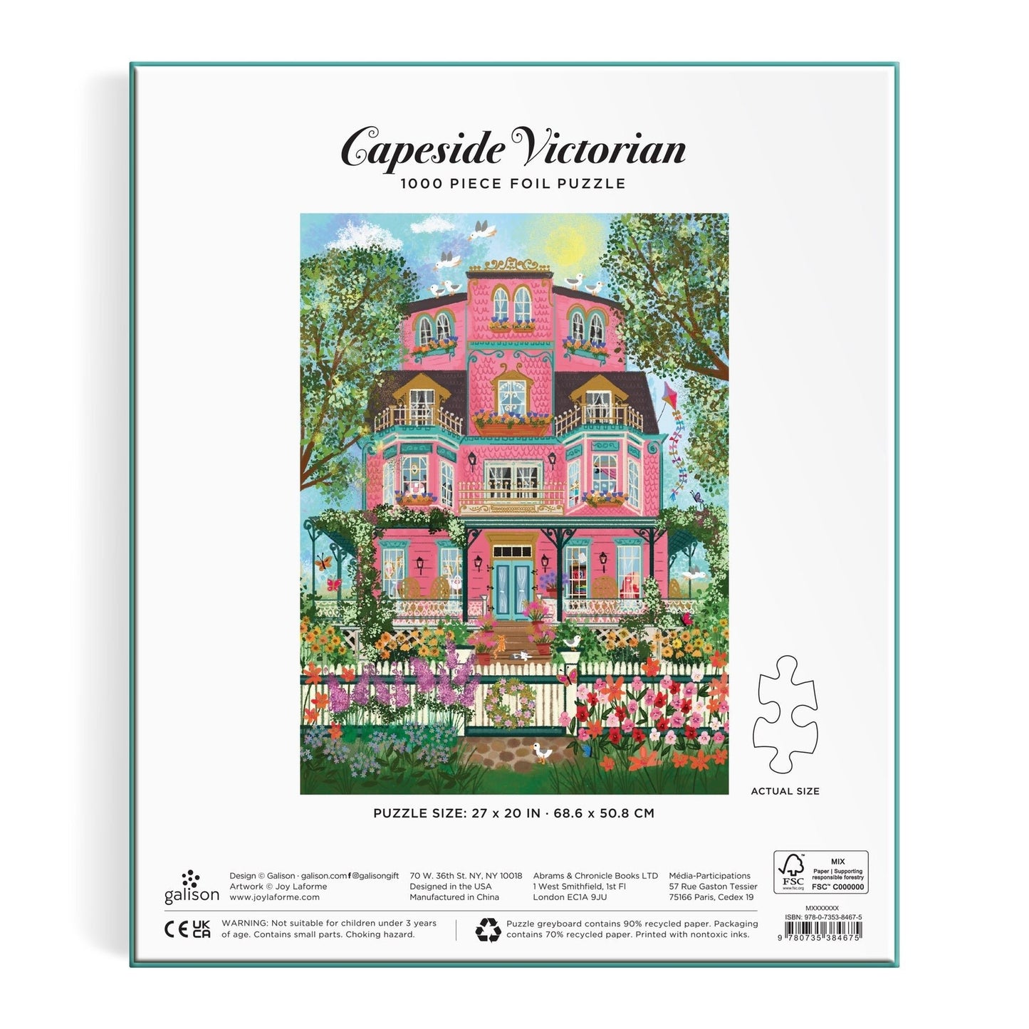 Viktoriánus ház - aranyfóliás Galison 1000 darabos kirakó puzzle (GA-9780735384675) - puzzlegarden