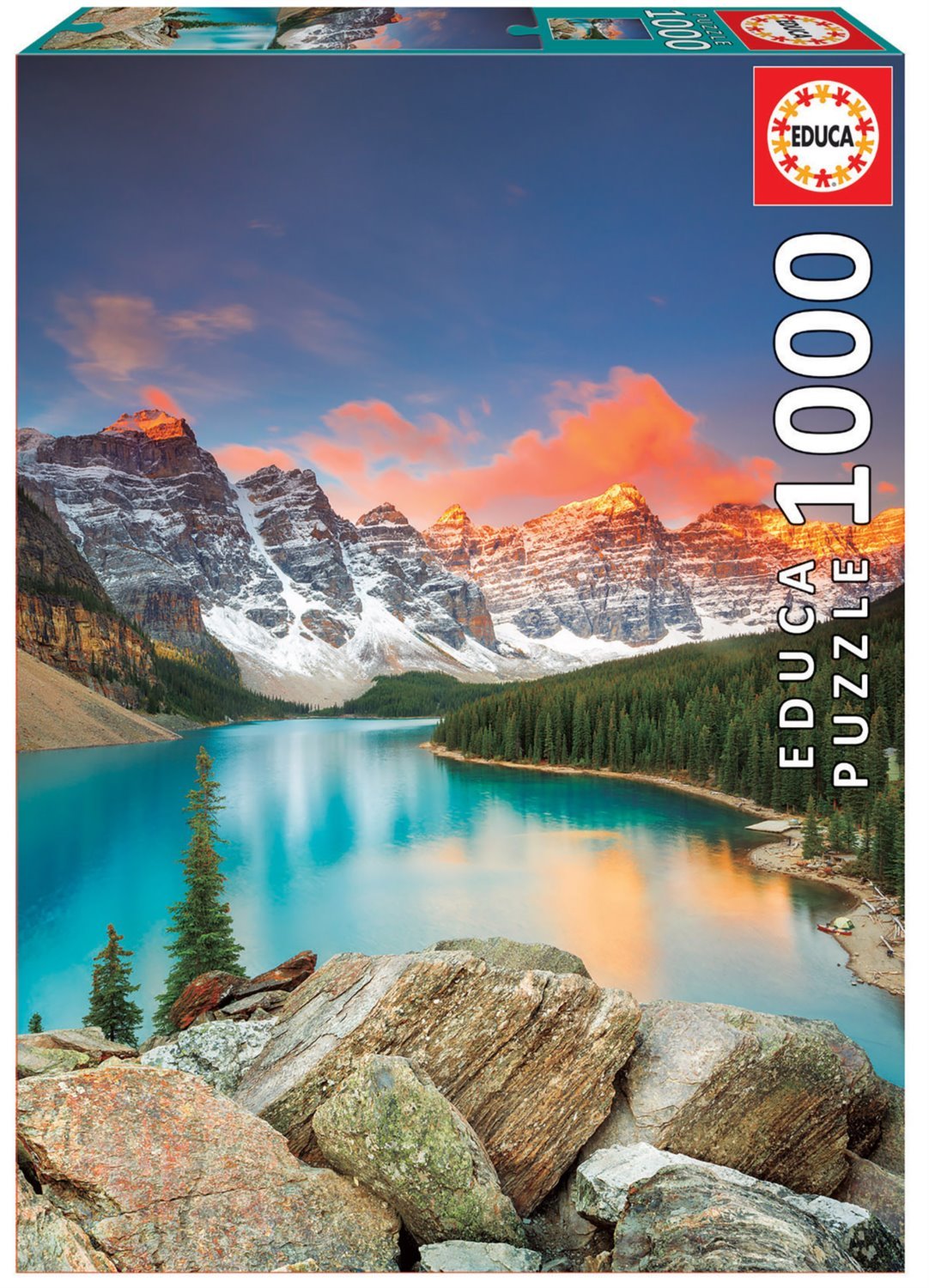 Világörökség - Moraine Tó, Kanada Educa 1000 darabos kirakó puzzle (ED - 17739) - puzzlegarden