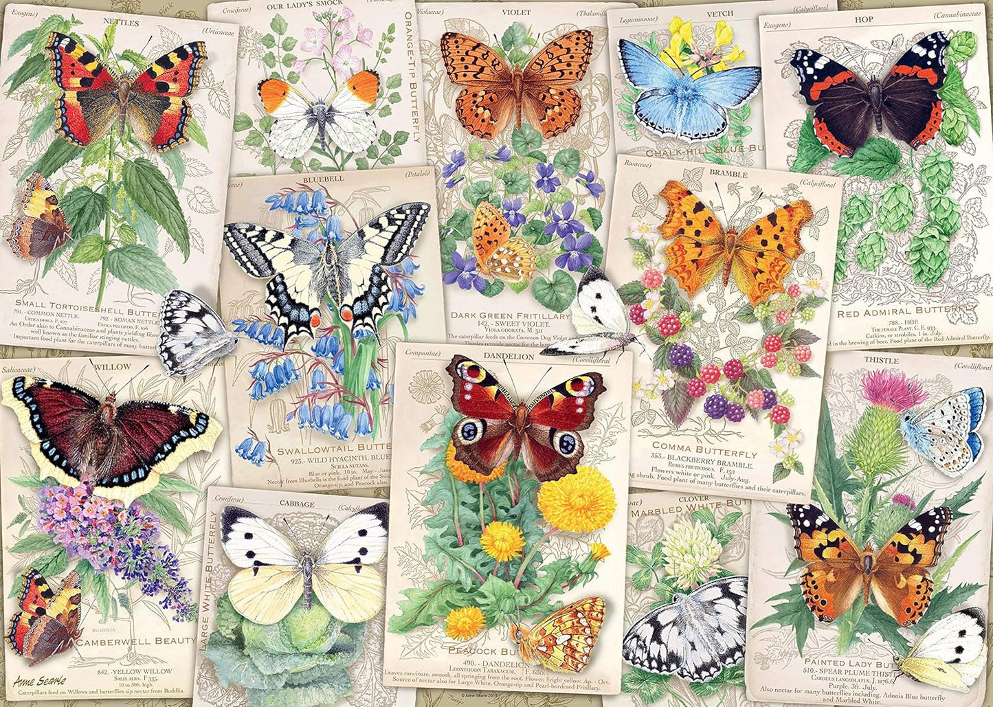 Vintage Pillangók Ravensburger 1000 darabos kirakó puzzle (RA - 15261) - puzzlegarden