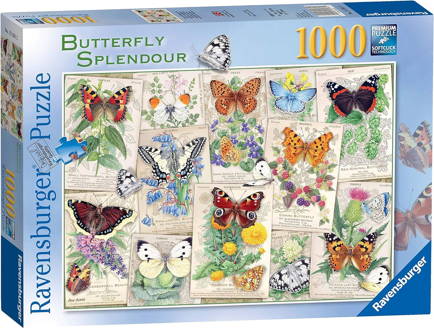 Vintage Pillangók Ravensburger 1000 darabos kirakó puzzle (RA - 15261) - puzzlegarden