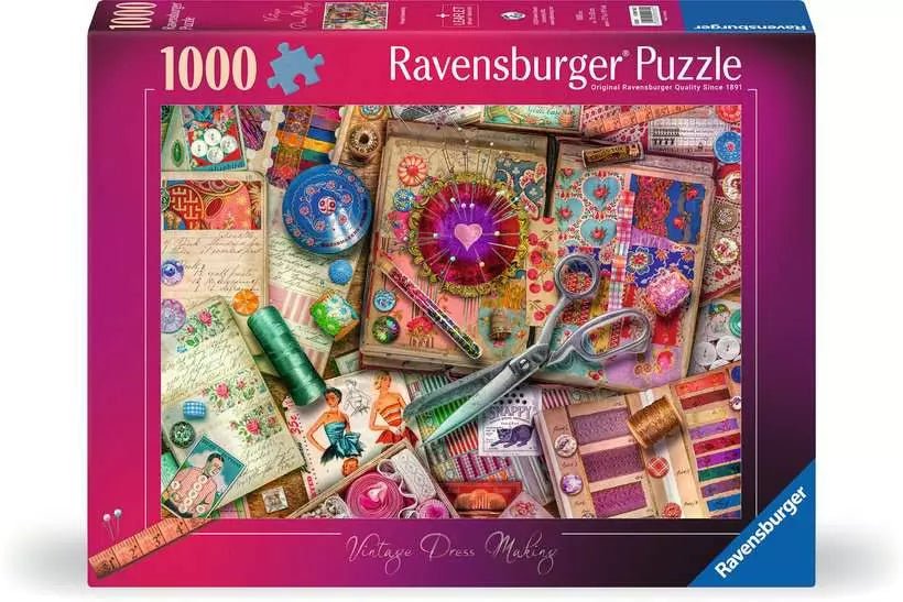 Vintage Ruhaszabászat Ravensburger 1000 darabos kirakó puzzle (RA - 12000162) - puzzlegarden