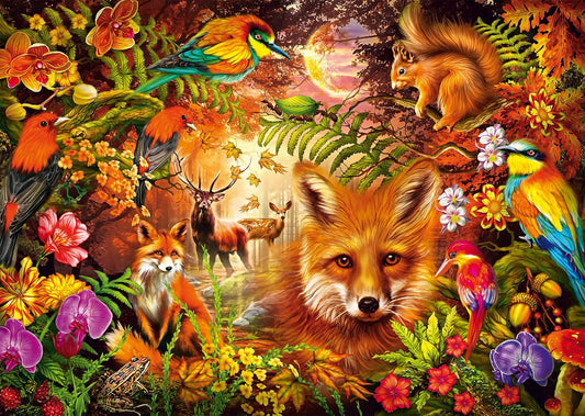 Virågok, bunda és tollak Schmidt Spiele 1000 darabos kirakó puzzle (SCH - 59795) - puzzlegarden