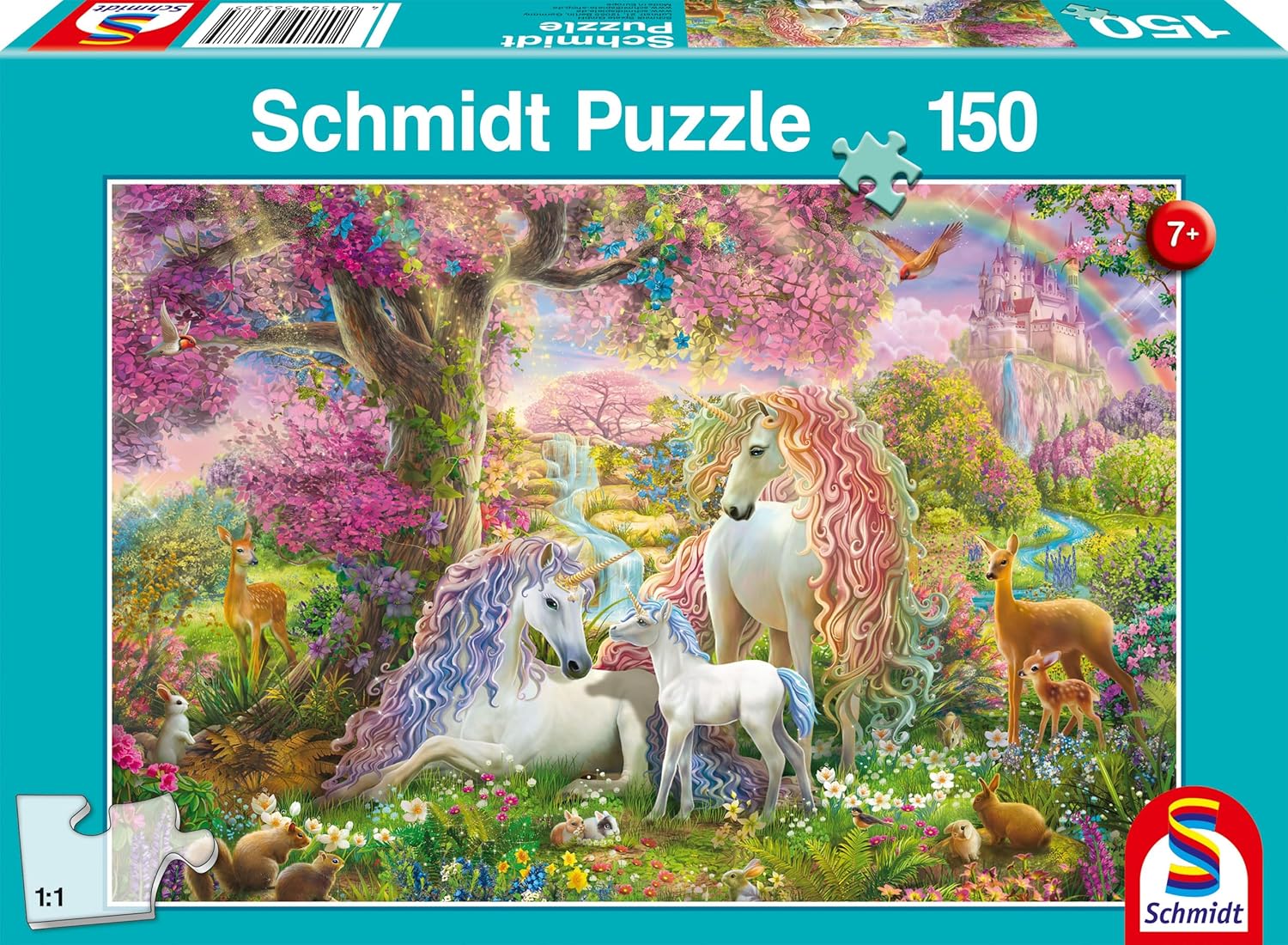 Virágok és unikornisok Schmidt Spiele 150 darabos kirakó puzzle (SCH - 56387) - puzzlegarden