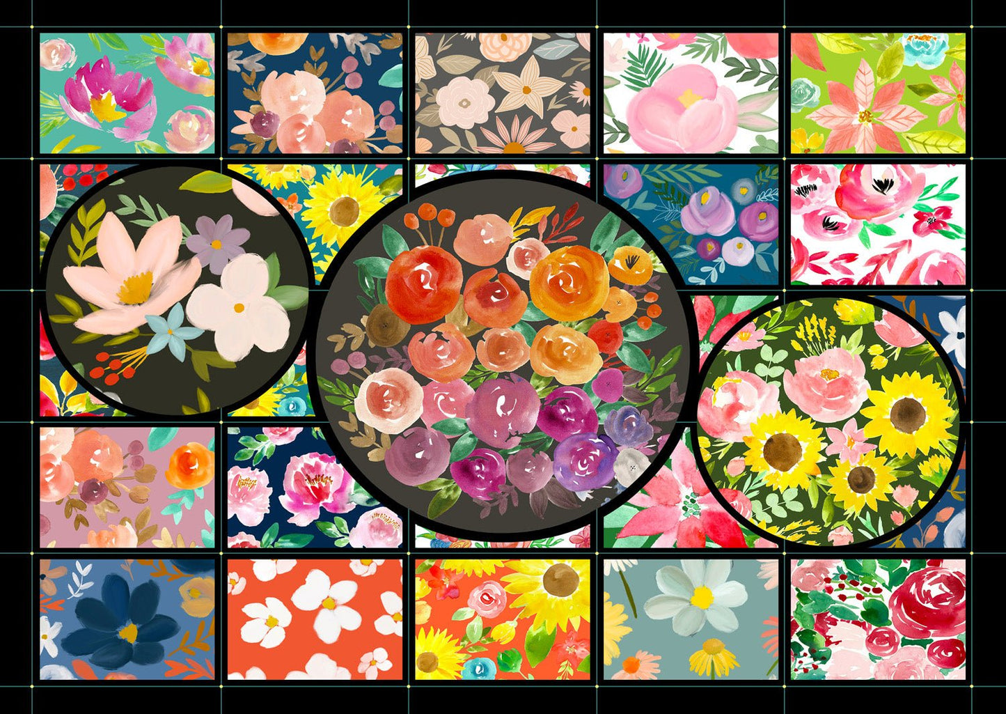 Virágos Kert Kollázs Enjoy 1000 darabos kirakó puzzle (EN - 2045) - puzzlegarden