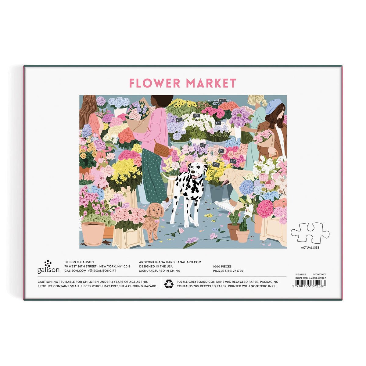 Virágpiac Galison 1000 darabos kirakó puzzle (GA - 9780735372887) - puzzlegarden