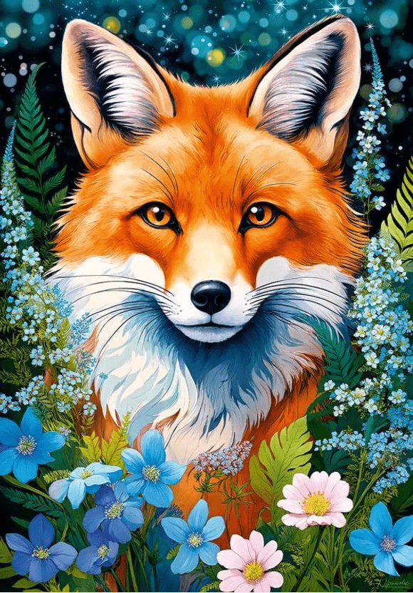 Vörös róka virágok közt Cherry Pazzi 1000 darabos kirakó puzzle (CP - 31148 5903728731148) - puzzlegarden
