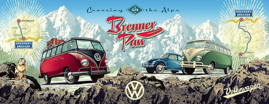 VW - val az Alpokban - panoráma Ravensburger 1000 darabos kirakó puzzle (RA - 15102) - puzzlegarden