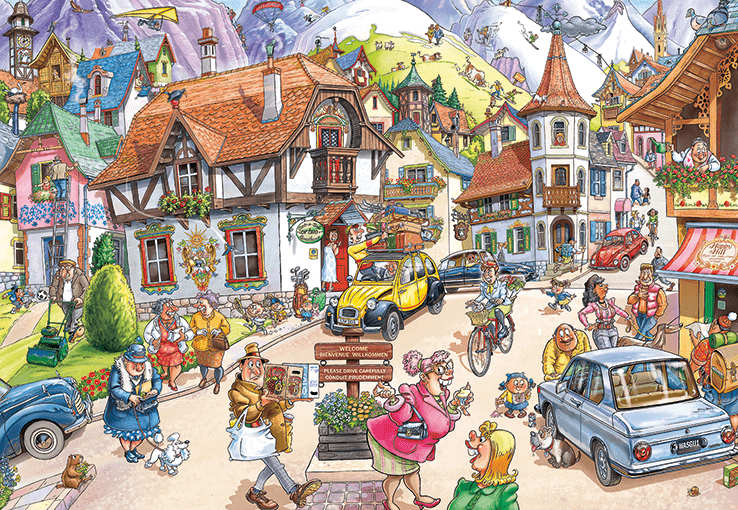 Wasgij? - Mystery 20 - Kisváros a hegyekben Jumbo 1000 darabos kirakó puzzle (JU - 25002) - puzzlegarden