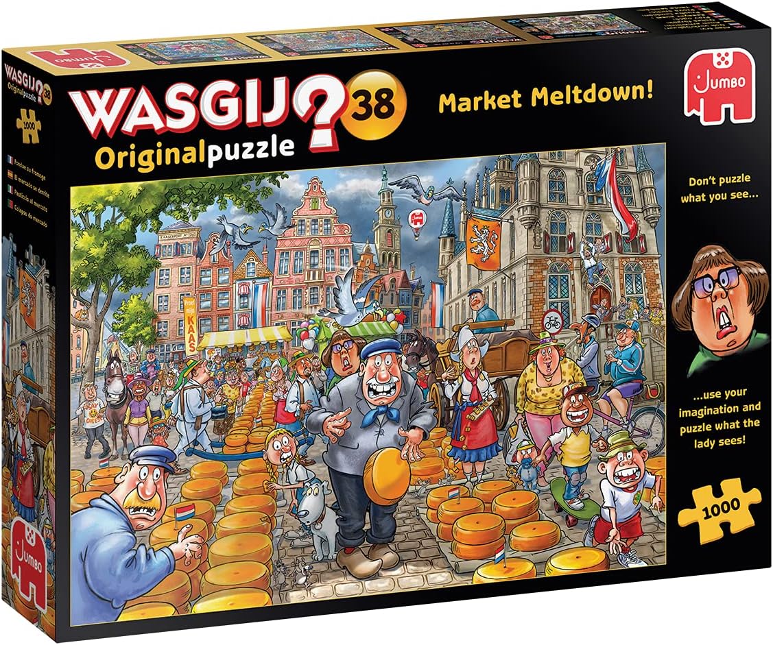 Wasgij? - Original Puzzle Nr. 38 - Piaci zűrzavar! Jumbo 1000 darabos kirakó puzzle (JU - 25010) - puzzlegarden