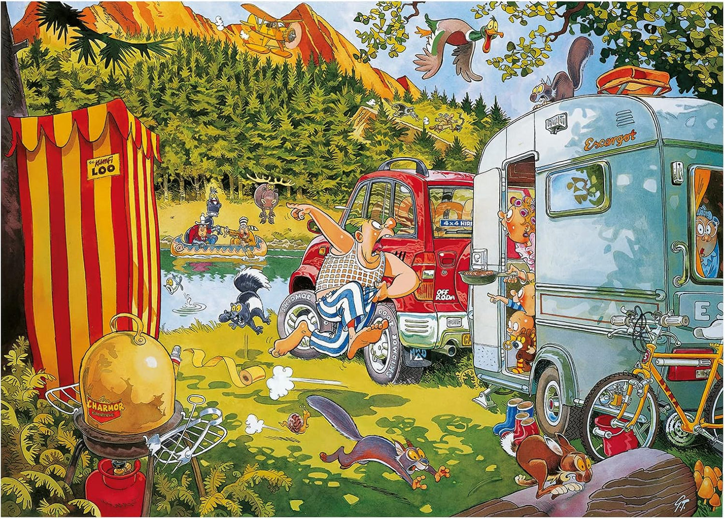 Wasgij? - Original Puzzle Nr. 7 - Nyugodt kempingezés! Jumbo 1000 darabos kirakó puzzle (JU - 1110100016) - puzzlegarden