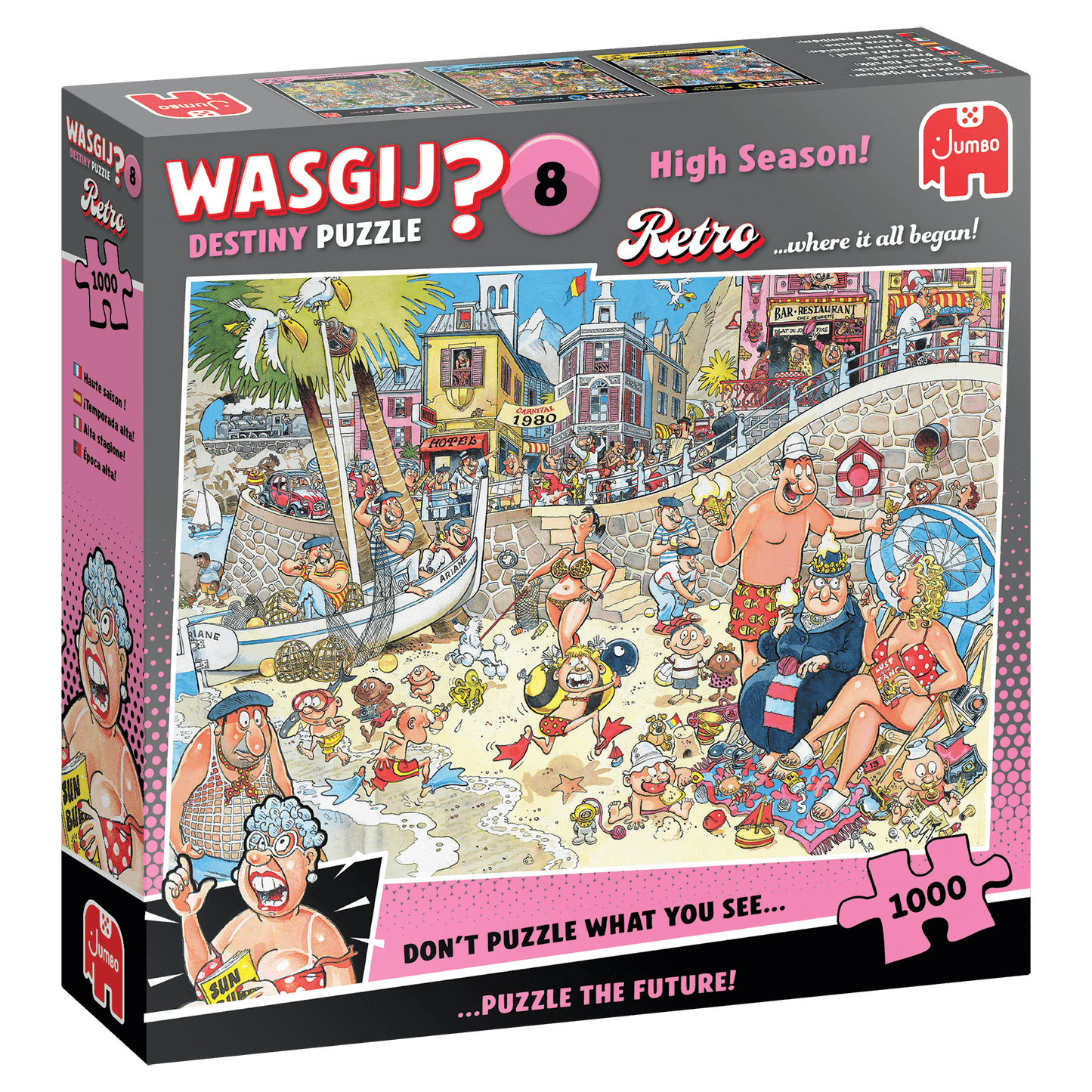 Wasgij Retro Destiny 8 – Csúcsszezon! Jumbo 1000 darabos kirakó puzzle (JU - 1110100580) - puzzlegarden