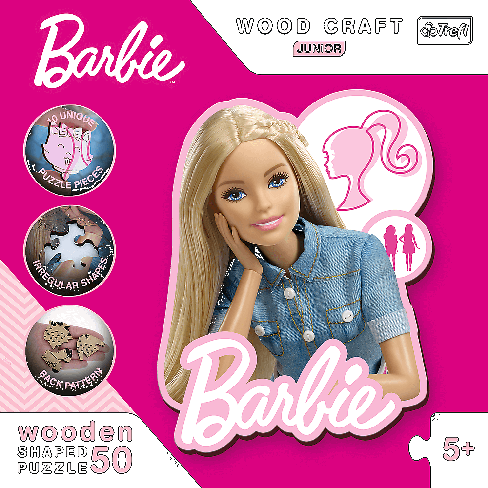 Barbie - FA kirakó Trefl Wood Craft 50 darabos kirakó puzzle (TR - 20201) - puzzlegarden