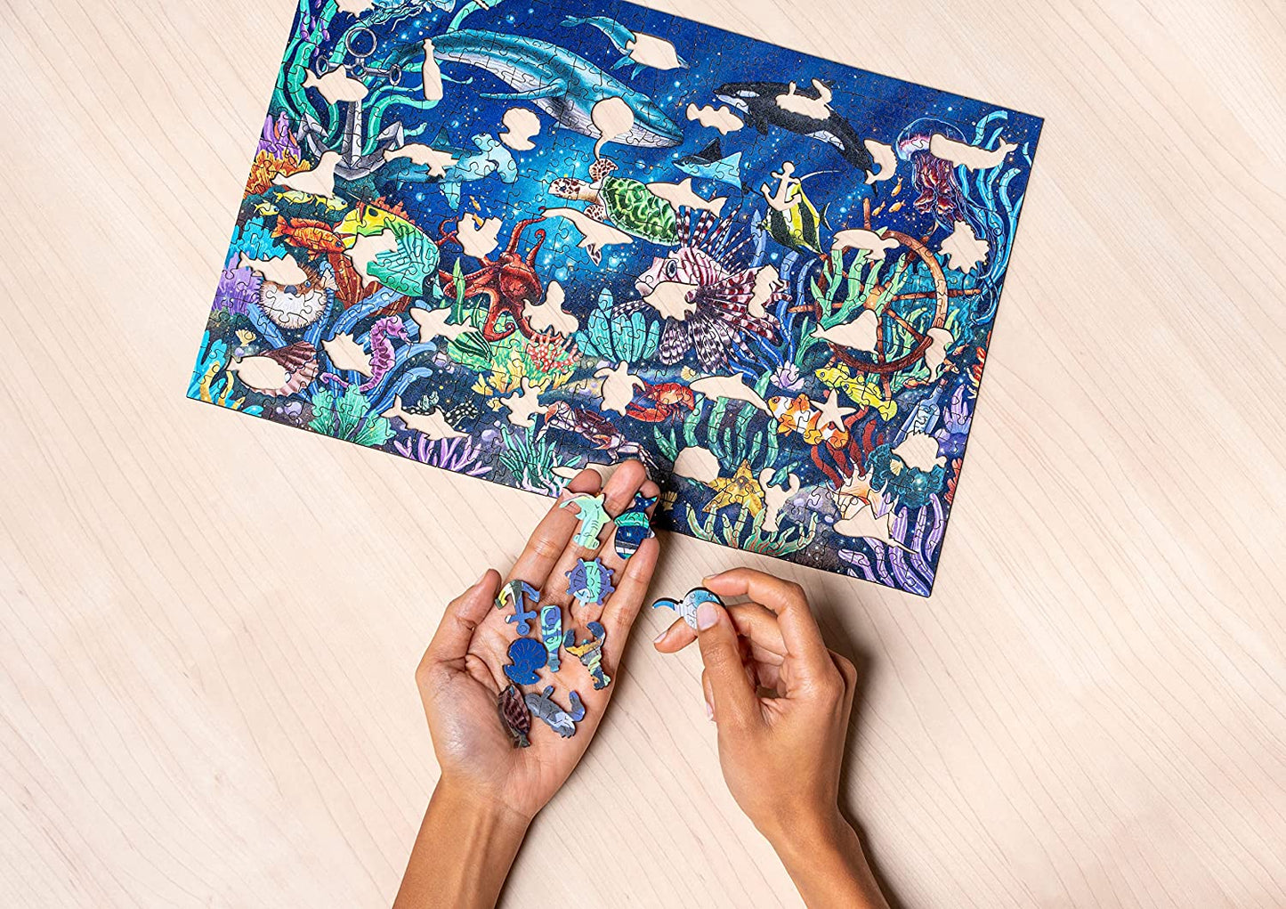 WOODEN - A Tenger Alatt - FA kirakó! Ravensburger 500 darabos kirakó puzzle (RA - 17515) - puzzlegarden