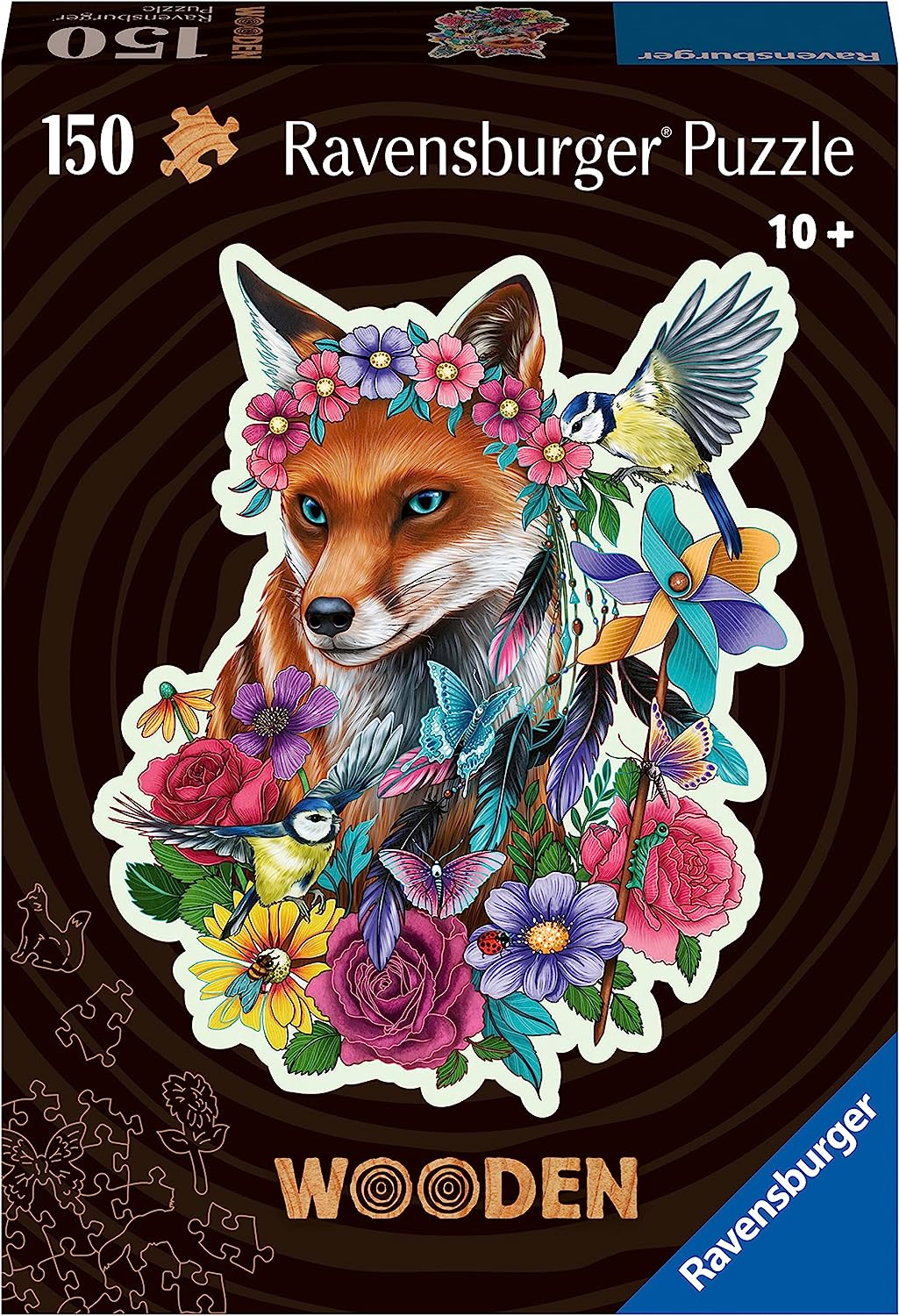 WOODEN - Színes róka - FA kirakó! Ravensburger 150 darabos kirakó puzzle (RA - 17512) - puzzlegarden