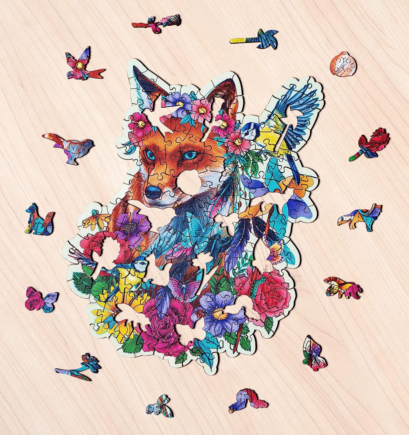 WOODEN - Színes róka - FA kirakó! Ravensburger 150 darabos kirakó puzzle (RA - 17512) - puzzlegarden