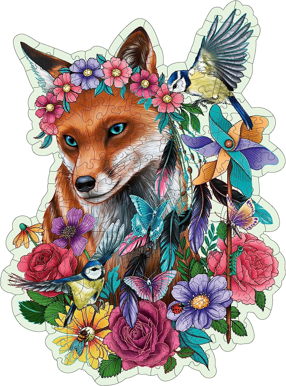WOODEN - Színes róka - FA kirakó! Ravensburger 150 darabos kirakó puzzle (RA - 17512) - puzzlegarden