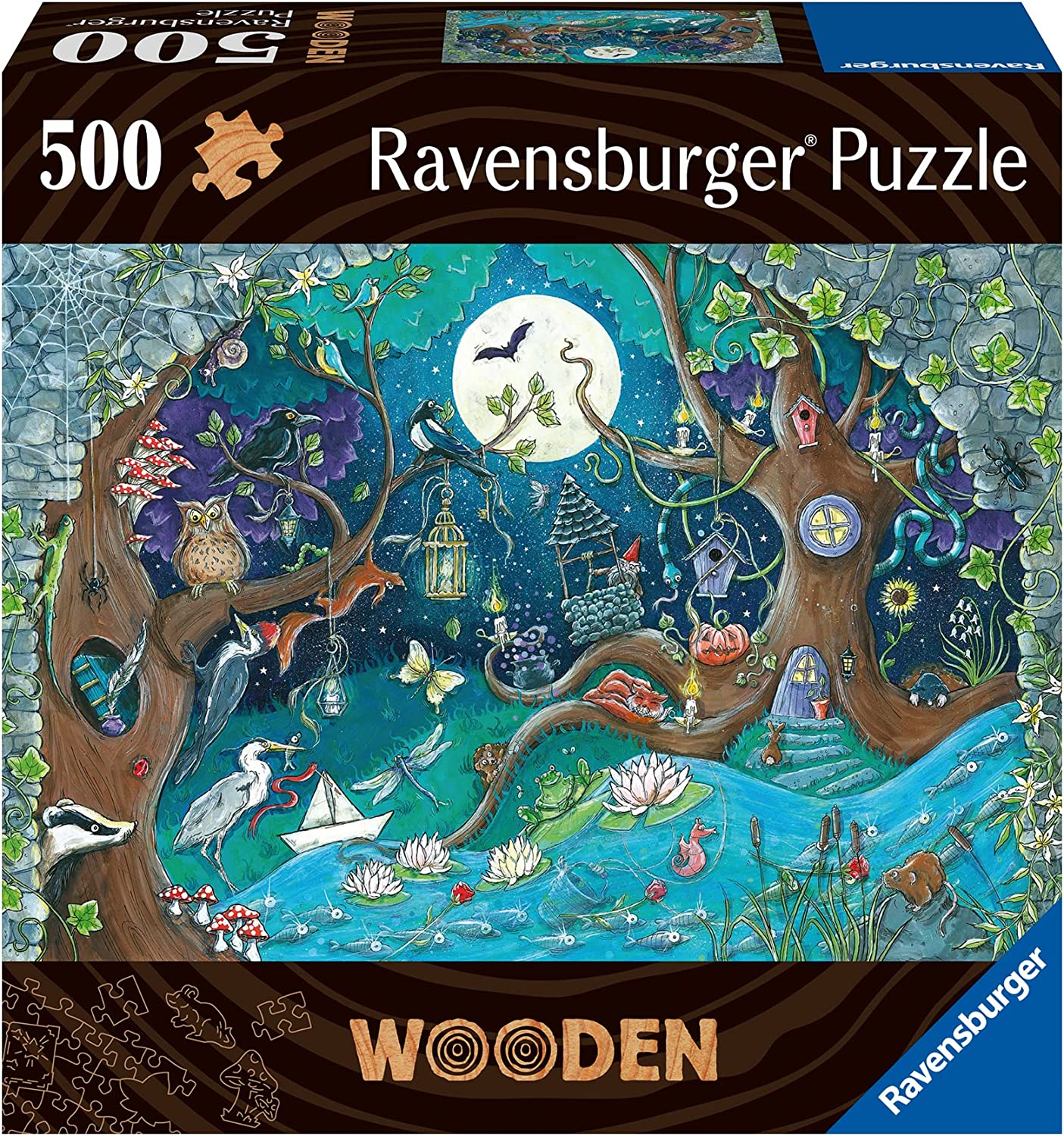 WOODEN - Titokzatos Erdő - FA kirakó! Ravensburger 500 darabos kirakó puzzle (RA - 17516) - puzzlegarden