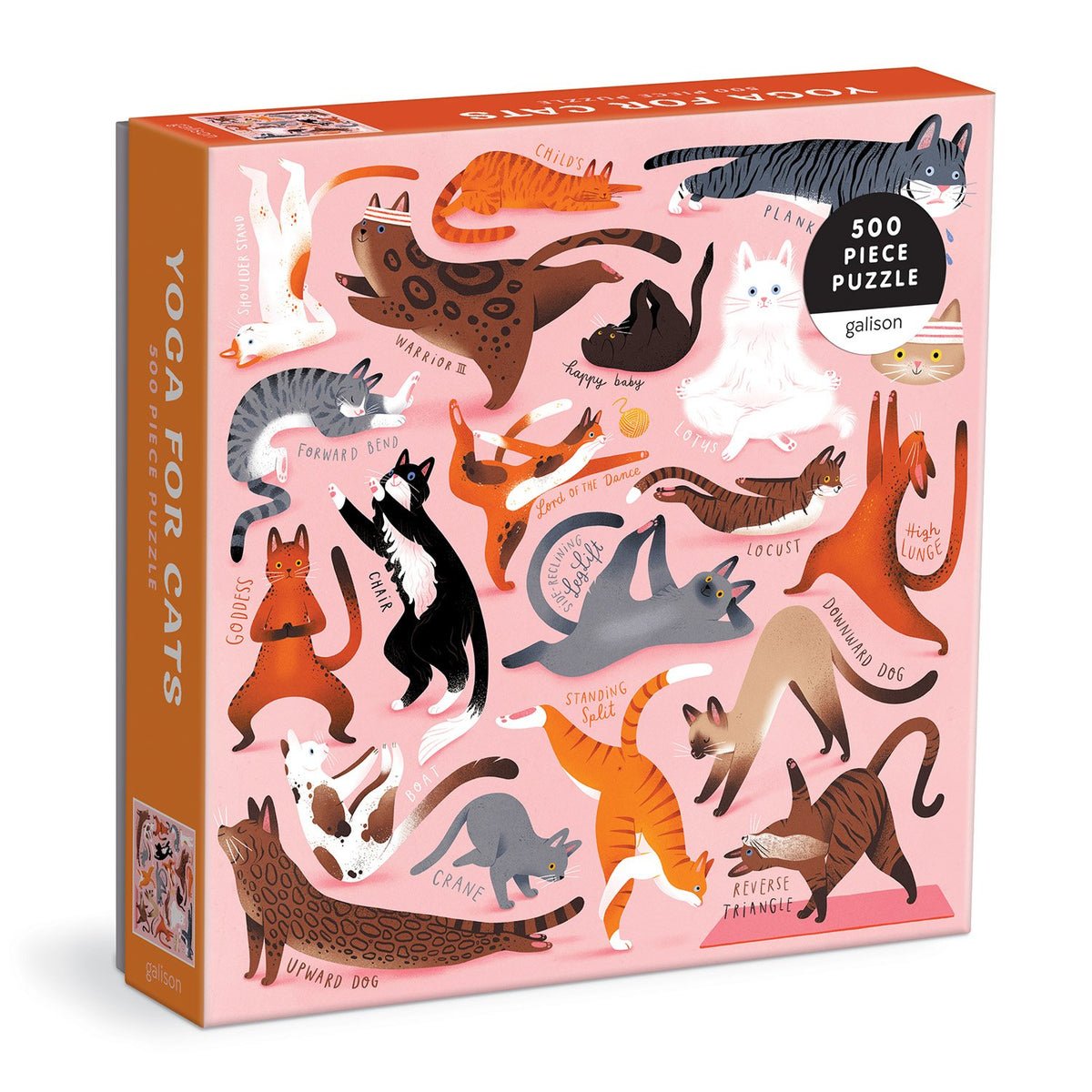Yoga Cicáknak Galison 500 darabos kirakó puzzle (GA - M051421B - YC) - puzzlegarden