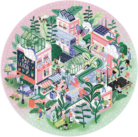 Zöld Város Galison 1000 darabos kirakó puzzle (GA - M070621G) - puzzlegarden