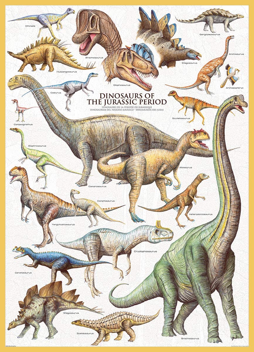 A Jura - kor dinoszauruszai Eurographics 1000 darabos kirakó puzzle (EUR - 6000 - 0099) - puzzlegarden