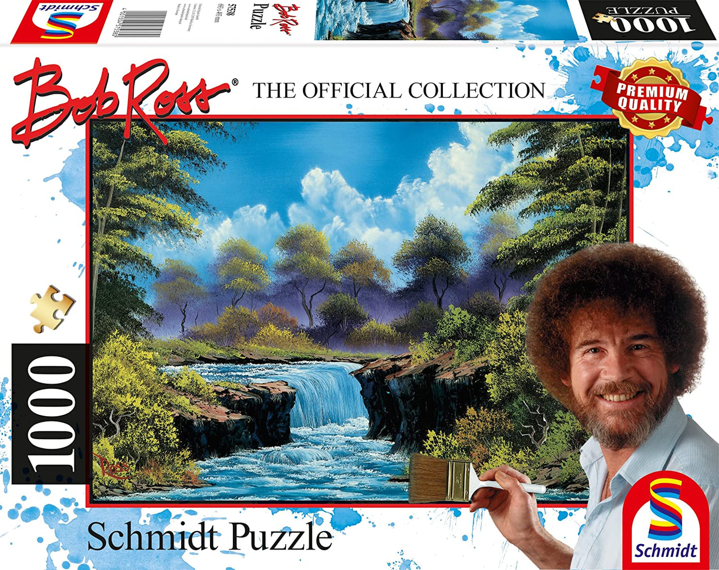 Bob Ross - Vízesés a tisztáson Schmidt Spiele 1000 darabos kirakó puzzle (SCH - 57538) - puzzlegarden