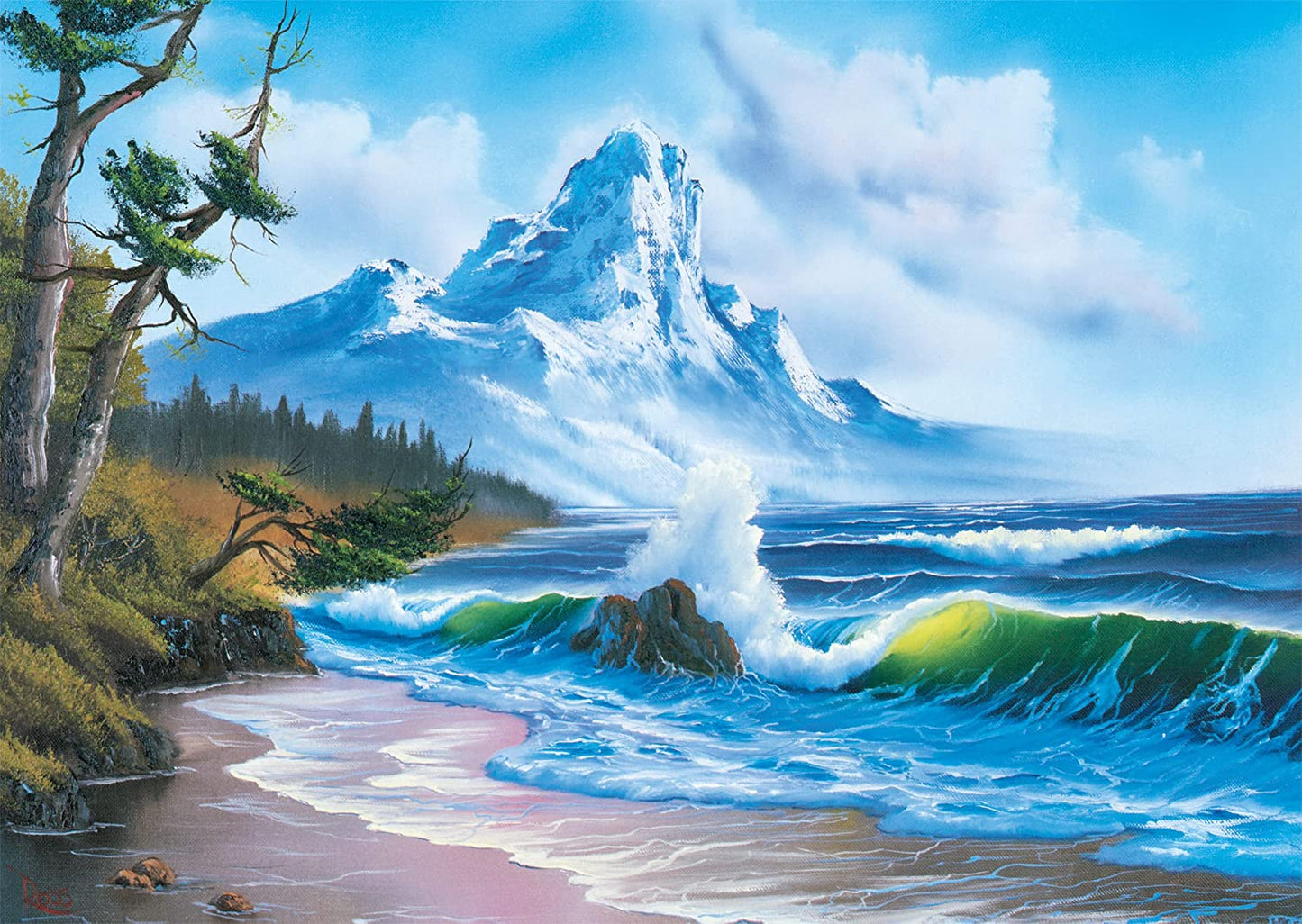 Bob Ross - Hegy a tengerparton Schmidt Spiele 1000 darabos kirakó puzzle (SCH - 57537) - puzzlegarden