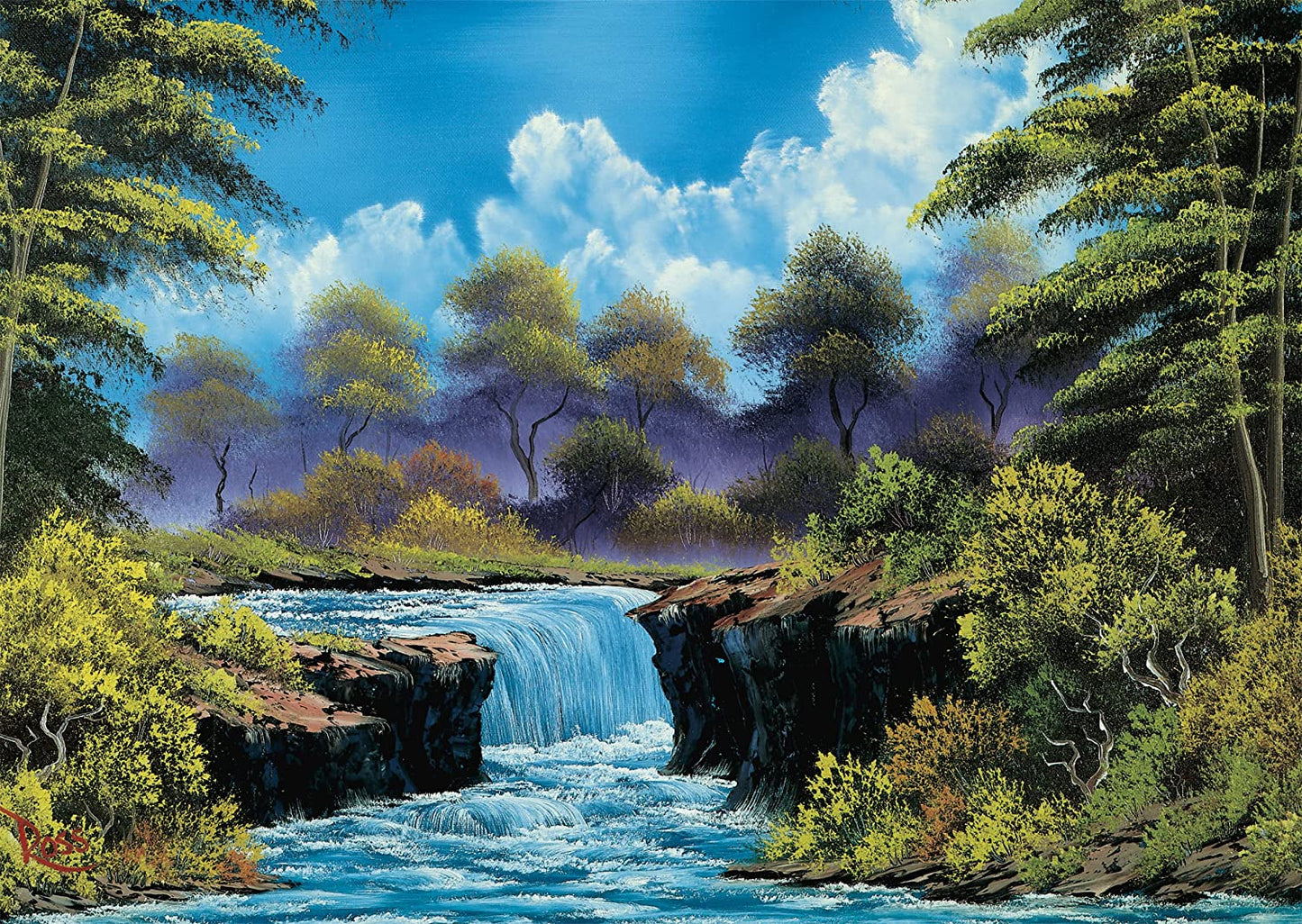 Bob Ross - Vízesés a tisztáson Schmidt Spiele 1000 darabos kirakó puzzle (SCH - 57538) - puzzlegarden