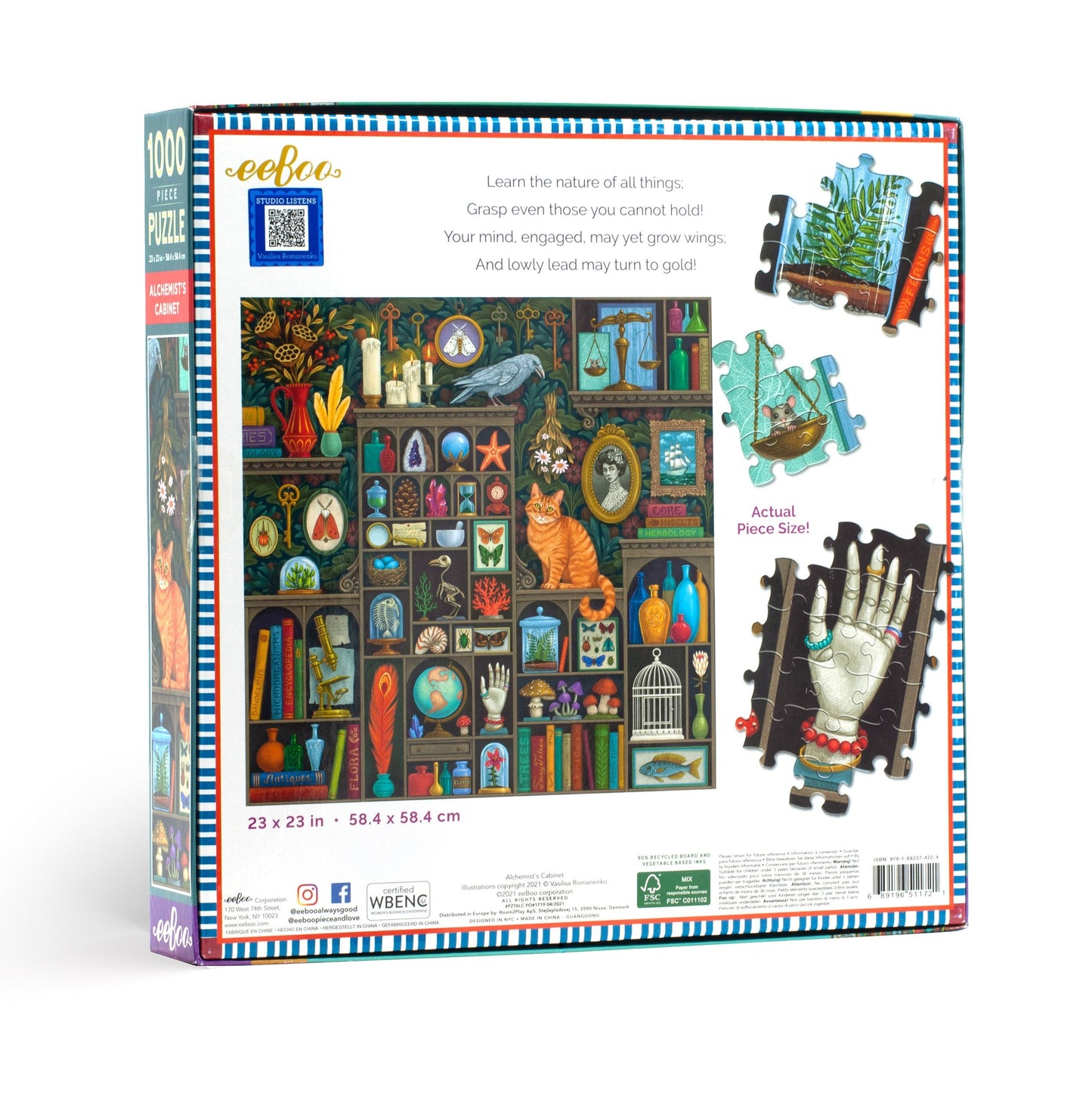 Az Alkimista Szekrénye Eeboo 1000 darabos kirakó puzzle (EB - PZTALC) - puzzlegarden