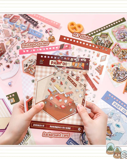 15 in 1 Matricakönyv Lila - matricajelenet Simno 15 darabos kirakó puzzle (SN-6941776322153) - puzzlegarden